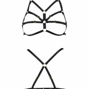 Бюстгальтер-стрепы ARMANDA BRA black XXL/XXXL - Passion Exclusive