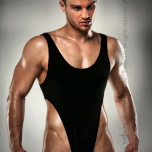 Розпродаж!!! Чоловічий боді з високим вирізом стегна Passion 010 BODY black XXL/XXXL