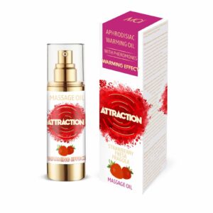Розігрівальна масажна олія з феромонами MAI PHEROMON MASSAGE OIL — STRAWBERRY (30 мл)