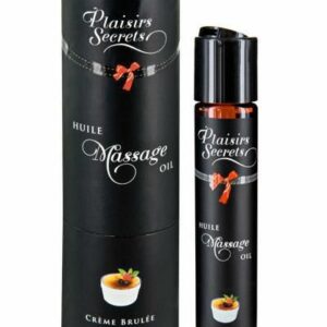 Масажна олія Plaisirs Secrets Creme Brulee (59 мл) з афродизіаками їстівна, подарункове паковання