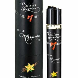 Масажна олія Plaisirs Secrets Vanilla (59 мл) з афродизіаками, їстівна, подарункове паковання