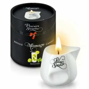 Масажна свічка Plaisirs Secrets Mojito (80 мл) подарункова упаковка, керамічний посуд