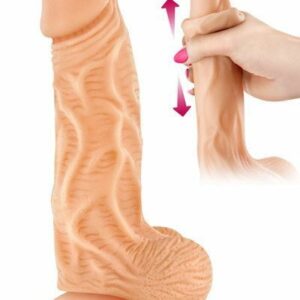 Фалоімітатор із рухомою крайньою плоттю Real Body — Real JO, діаметр 4 см, TPE