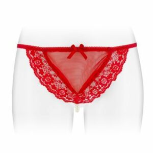 Трусики-стрінги з перлинною ниткою Fashion Secret KATIA Red