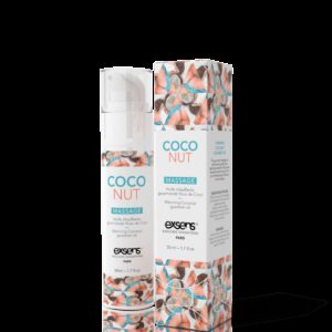 Масажна олія EXSENS Coconut 50 мл розігріває, без цукру, без парабенів, їстівне