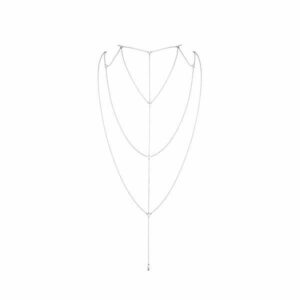 Ланцюжок для спини Bijoux Indiscrets Magnifique Back and Cleavage Chain - Silver, прикраса для тіла