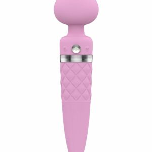 Вібромасажер 2в1 PILLOW TALK - Sultry Pink, класичний масажер і вібратор з ротацією, підігрів