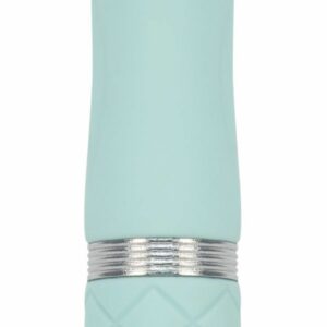 Розкішний вібратор PILLOW TALK - Flirty Teal з кристалом Сваровські, гнучка голівка