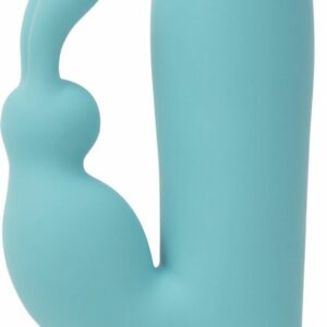 Вібратор-кролик з сенсорним управлінням і ротацією Touch by SWAN - Duo Teal, глибока вібрація