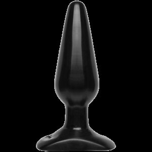 Анальна пробка Doc Johnson Smooth Classic Medium - Black, макс. діаметр 3,8 см