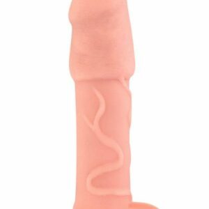 Насадка на член Real Body — Real Extender DICKY із закритою головкою та кільцем для мошонки