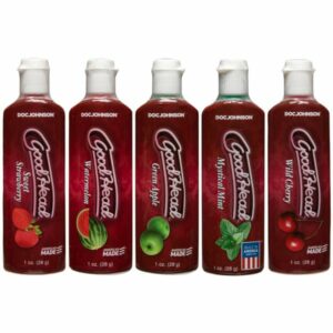 Набір змазок для орального сексу Doc Johnson GoodHead 5×29мл, полуниця, вишня, кавун, м'ята, яблуко