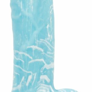 Фалоімітатор, що світиться у темряві, ADDICTION - LUKE - 7.5"- BLUE G.I.D. / W PB, 19 см, силікон