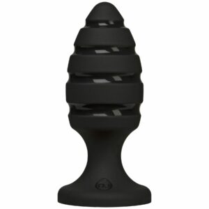 Анальний плаг зі спіральним каналом Doc Johnson Platinum Premium Silicone — The Blast — Black