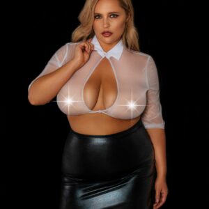 Еротичний костюм вчительки "Сувора Ніколетта" XL, спідниця, блуза