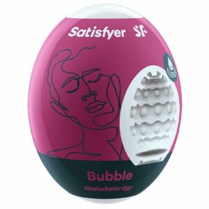 Самозмащувальний мастурбатор-яйце Satisfyer Masturbator Egg Bubble, одноразовий, не потребує змазки