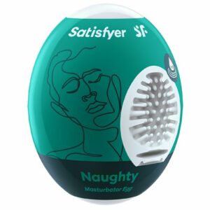 Самозмащувальний мастурбатор-яйце Satisfyer Masturbator Egg Naughty, одноразовий, не потребує змазки