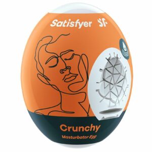 Самозмащувальний мастурбатор-яйце Satisfyer Masturbator Egg Crunchy, одноразовий, не потребує змазки