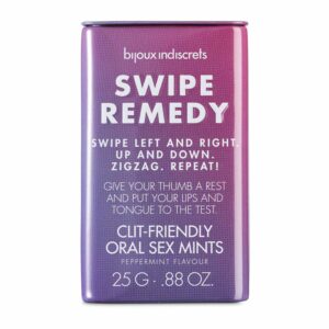 М'ятні цукерки Bijoux Indiscrets Swipe Remedy – clitherapy oral sex mints без цукру, термін 31.08.23
