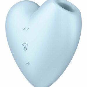 Вакуумний стимулятор-серце з вібрацією Satisfyer Cutie Heart Blue