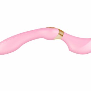 Вібромасажер Shunga Zoa Light Pink, двосторонній