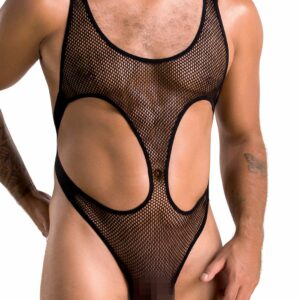 Чоловіче сітчасте боді Passion 040 Leon L/XL Black, сітка, резинки