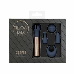 Вібромасажер Pillow Talk Secrets Desires 6-Piece Mini Massager Set - Navy