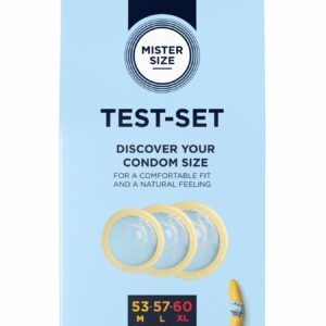 Набір презервативів Mister Size test-set 53–57–60, 3 розміри + лінійка, товщина 0,05 мм